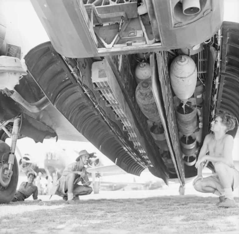 Compartimento para las bombas en un Wellington. Wikimedia Commons